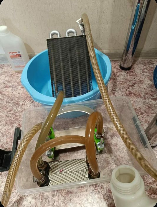 Для промывки тепломеников