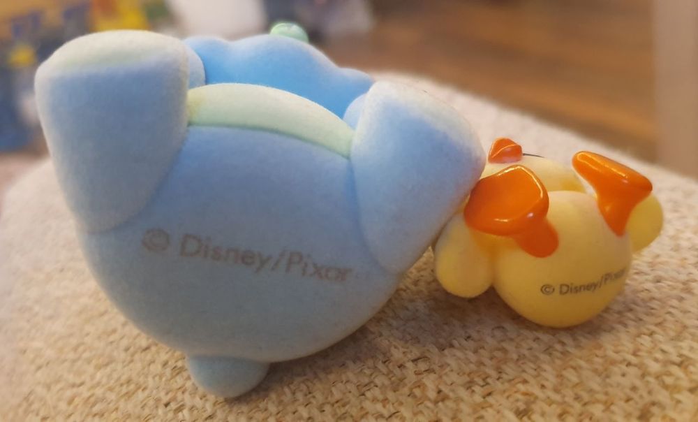 Инерционна кола, детска, куче с бутилка, зайче и пиленце