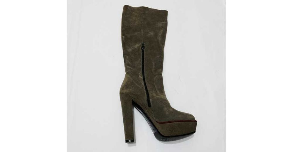 Cizme dama, MUSETTE, piele intoarsa gri, marime 38