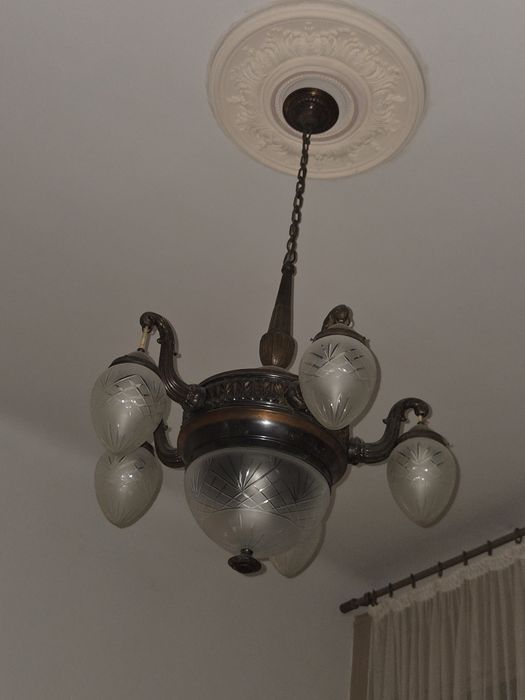 Vand candelabru de alama si cupru