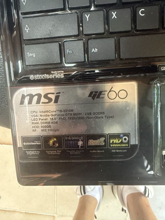 Msi ge60 i5 256 ssd 8 ram