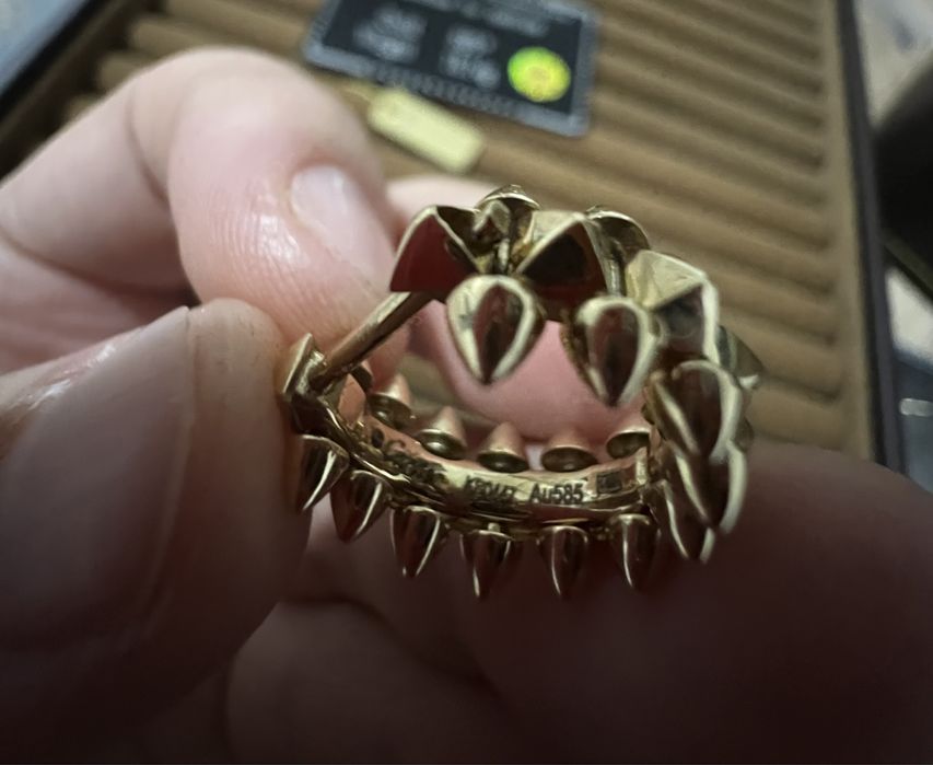 Золотое кольцо люкс работа 1:1