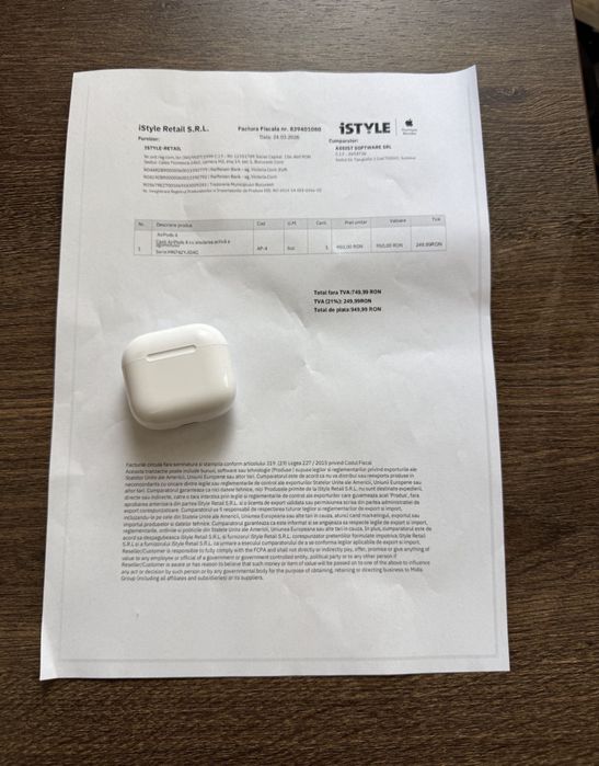Airpods 4 cu modul anc