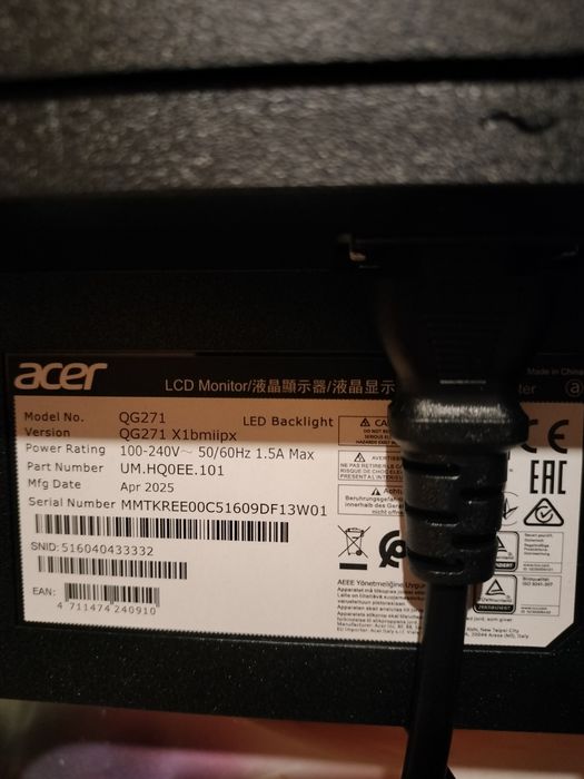Monitor Gaming Acer Nitro 27” IPS Full HD 200Hz FreeSync