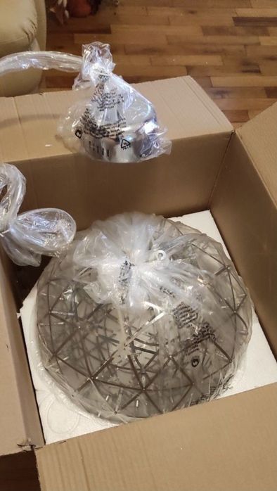 Corp de iluminat LED, crom, 43cm