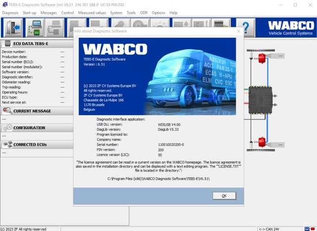 Instalare diagnoza Wabco TEBS-E 7.20 Toolbox + ECAS 14.0.2 2024 VCS