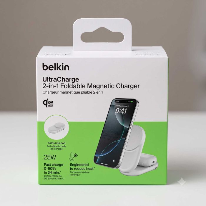 Belkin UltraCharge 3-in-1 Foldable Magnetic Charger 25W. Есть доставка