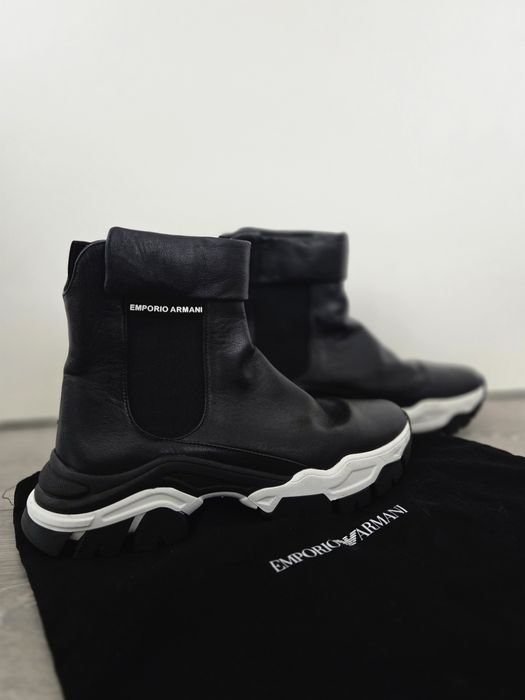 Кожени боти Emporio Armani
