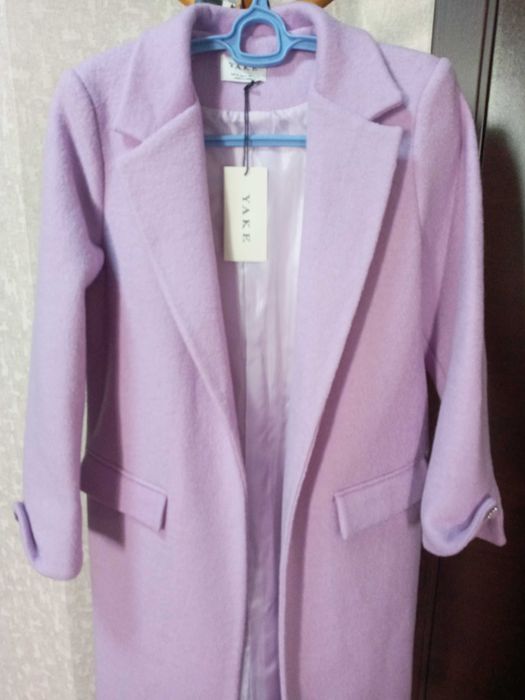 Новое женское пальто в фиолетовом цвете Турция