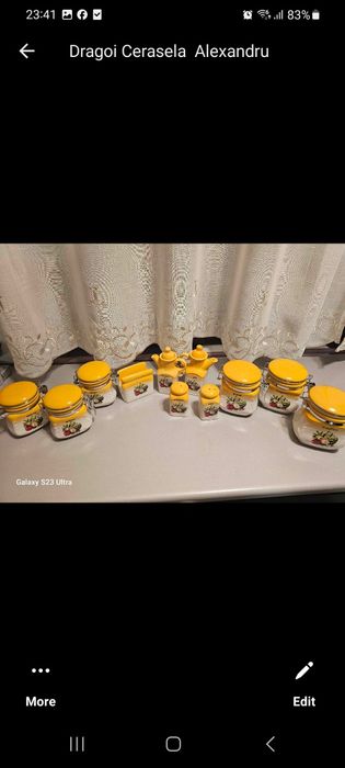 Set complect recipiente ceramica de bucătărie