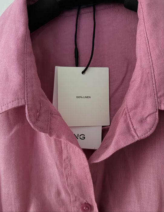 Рубашка новая лен Mango