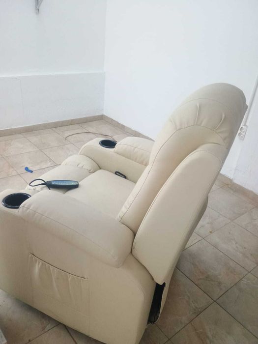 Fotoliu de piele cu funcție de masaj