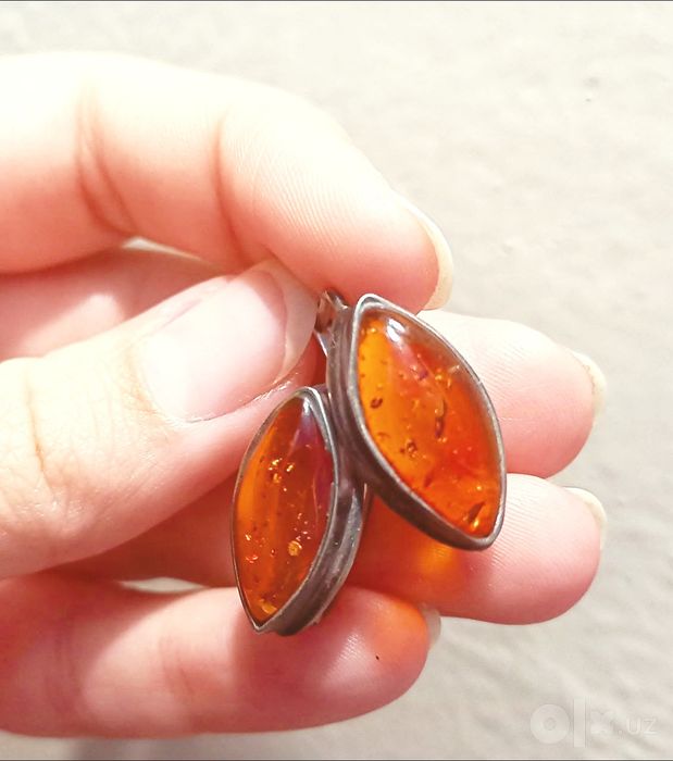 Серебро комплект (янтарь)