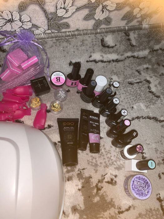 Набор для маникюра с лампой