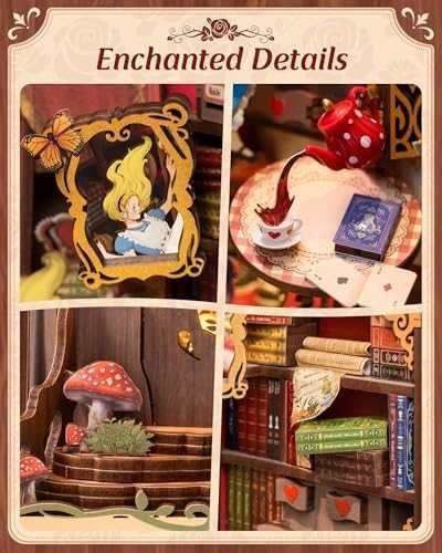 Нов 2D пъзел Сглобяем Модел Книжна Ниша Фентъзи Декор за Рафт украса