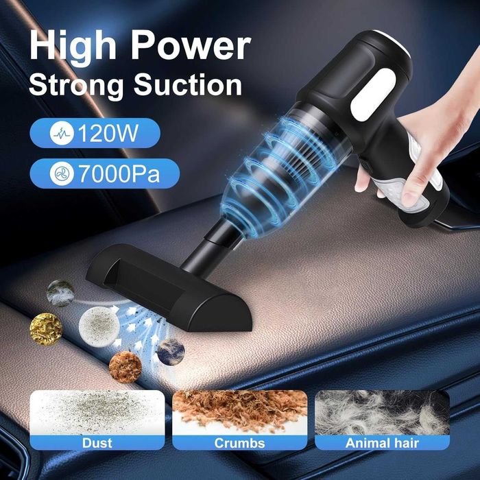 Aspirator de masina 3 in 1 Puternic cu USB