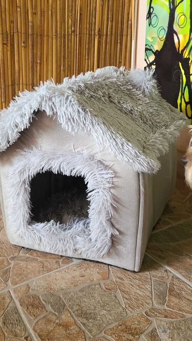 Culcus tip casuta de lux animale / casa pisici și catei LARGE NOUA