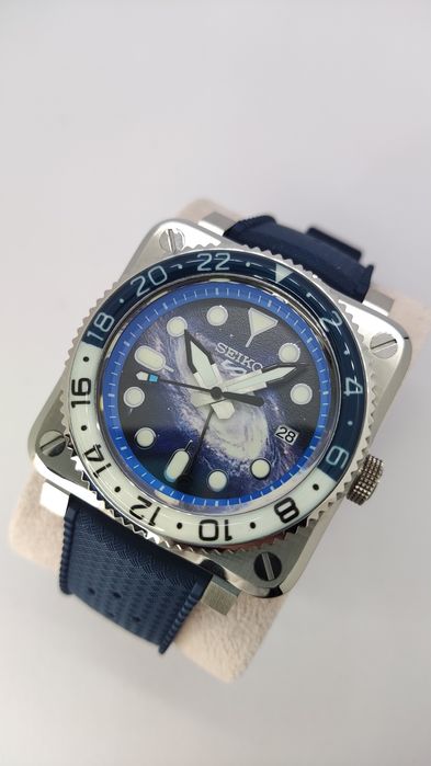 Ceas automatic Seiko GMT modificat