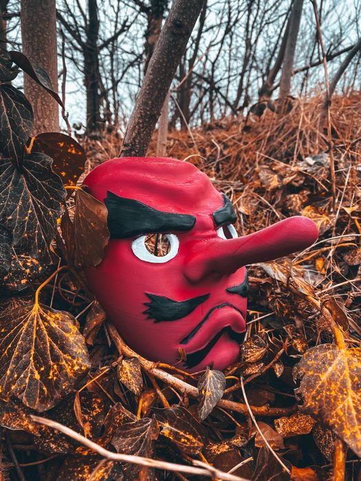 Demon Slayer Самурайска маска Oni Samurai mask Tengu