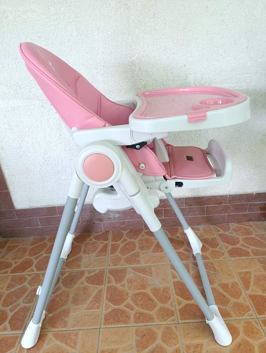 Scaun de masa bebe copii mici kidiz fete roz pliabil