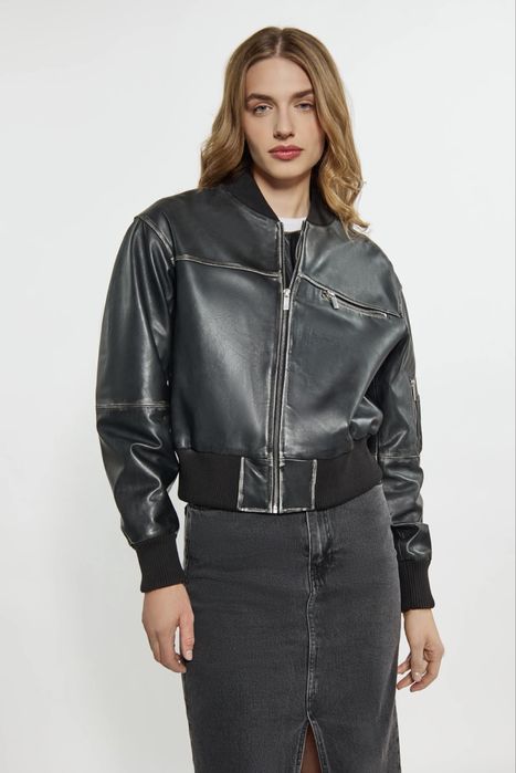 Кожено яке бомбър естествена кожа