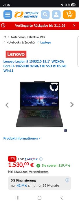 Lenovo Legion 5 15IRX10