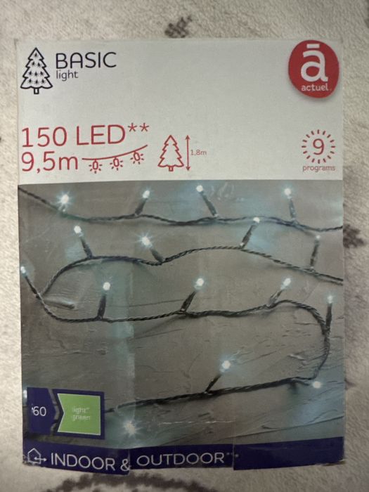 Instalatie brad 150 LED-uri, 9,5 m, instalatie interior exterior