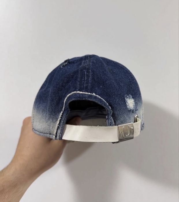 True Religion Bleached Denim Baseball Cap