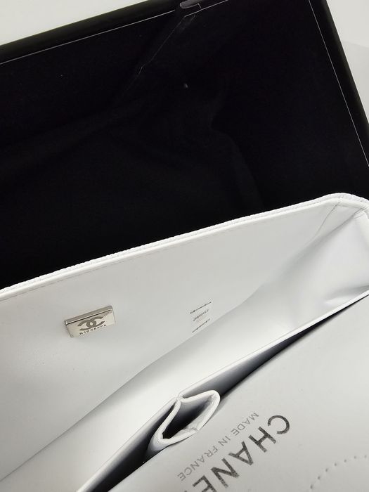 Geanta Chanel 23cm clasic, alb