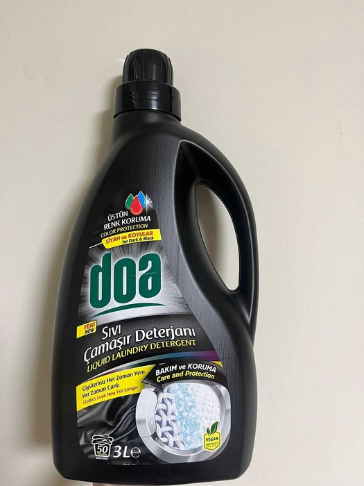 Doa течен прах за черно пране 50 пранета 3L 5€ Произход: Турция