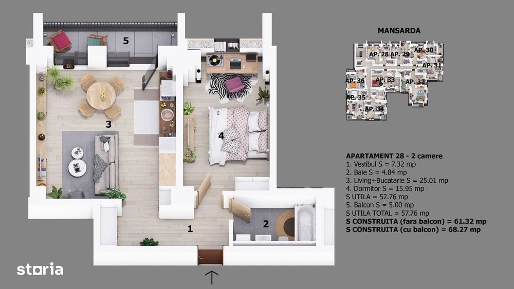 Apartament 2 camere, Prima inchiriere | 7 minute aeroport | Parcare |