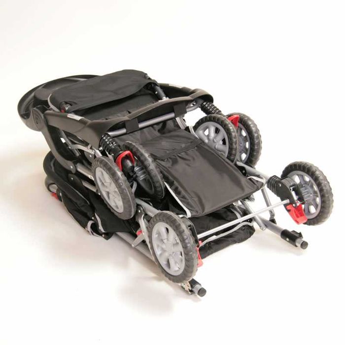 Carucior dublu pentru doi copii cu varste apropiate sau gemeni, bej