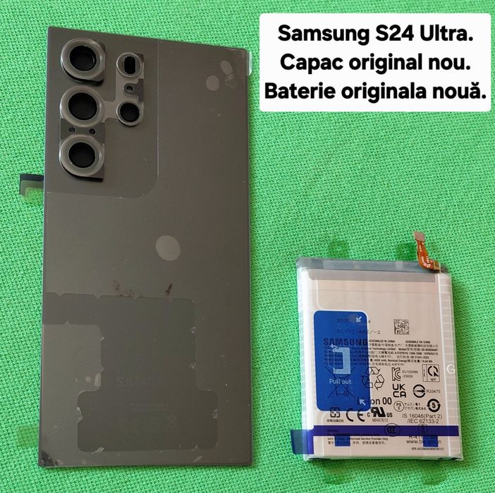 Pentru Samsung S24 Ultra Black.Capac si baterie.