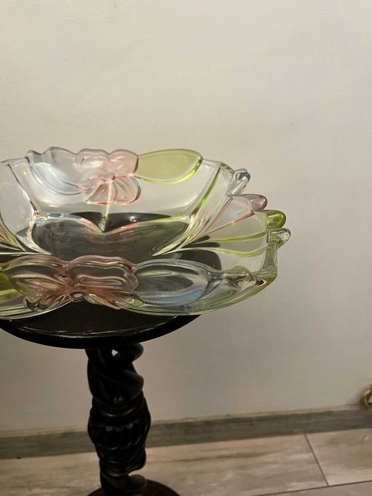 Centru de masa bibelouri bibelou fructiera cristal BOHEMIA vechi