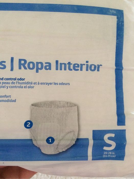 Памперсы-трусики для взрослых, размер S (51-71cm), США.