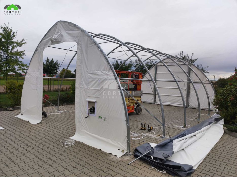 Cort industrial semirotund 6,1 x 9,15 x 3,66 m