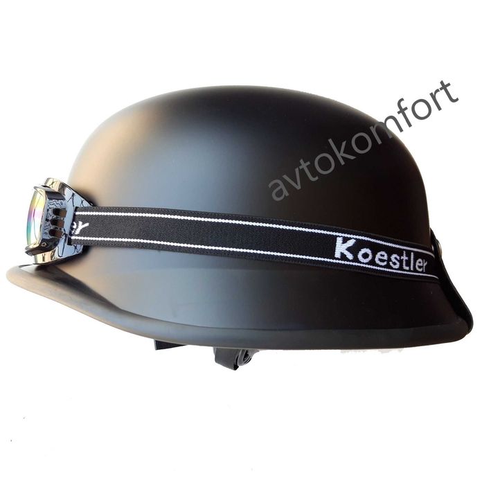 Военна Немска Каска Стил С Очила За Мотор Чопър Турър И Др.