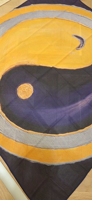 Шал "Баланс" в лилаво и жълто