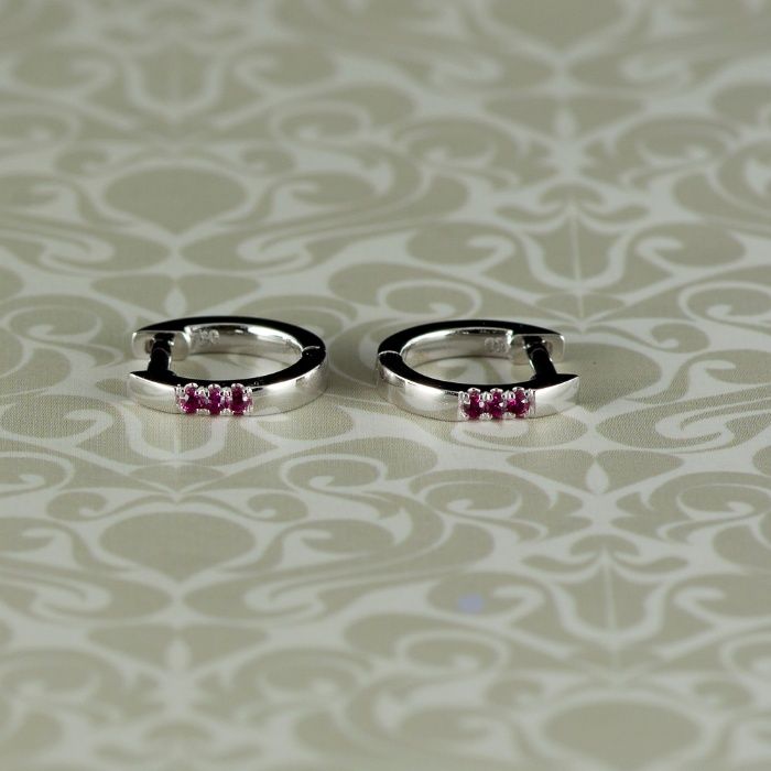 Cercei pentru fetite cu rubine cod 8279, 8280, 8281, 8282