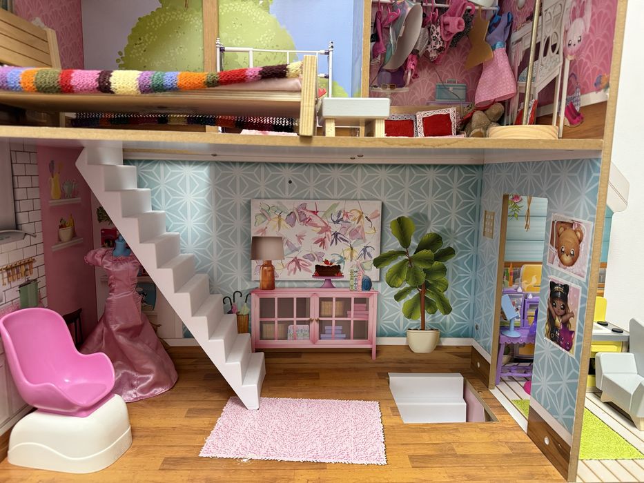 Casuta de papusi cu accesorii Kidkraft