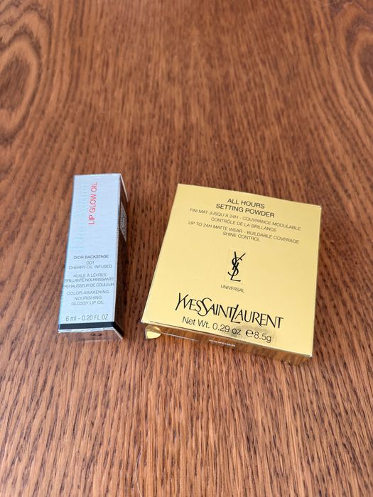 Ysl сетинг пудра + Dior lip glow oil