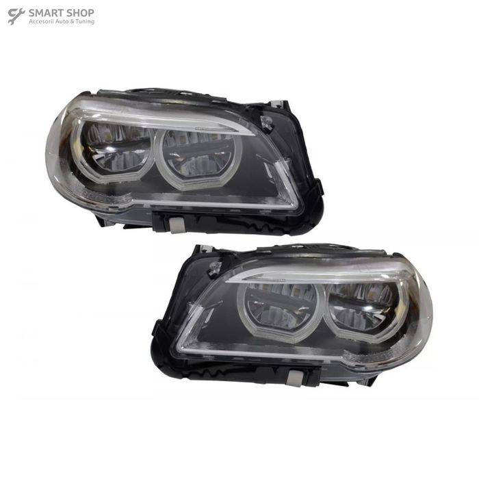 Faruri Full LED BMW F10 F11 5 Seria (2011-2013) Angel Eyes
