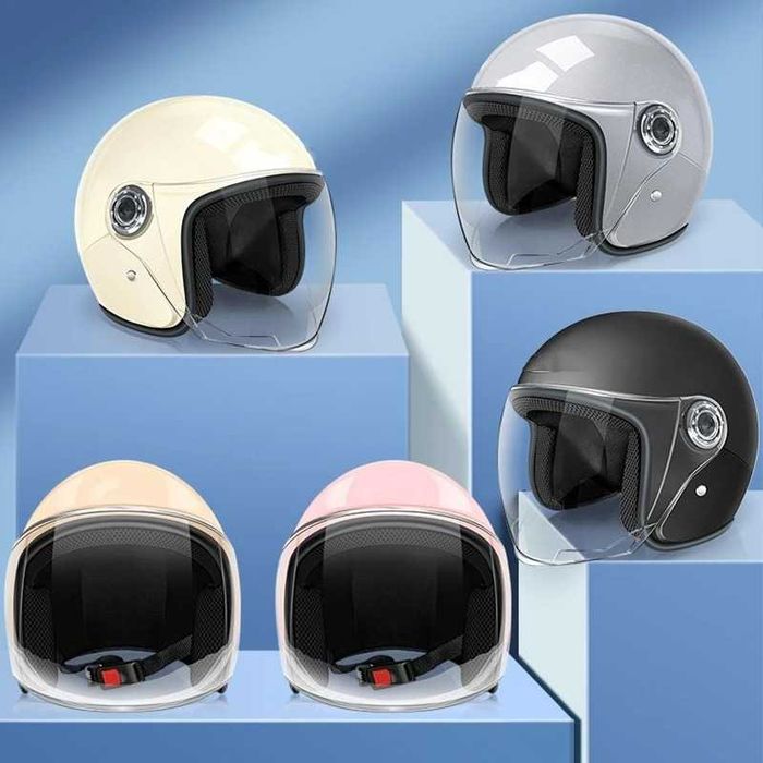 Casca Moto/Scuter unisex, marime universala, viziera detasabila, Roz