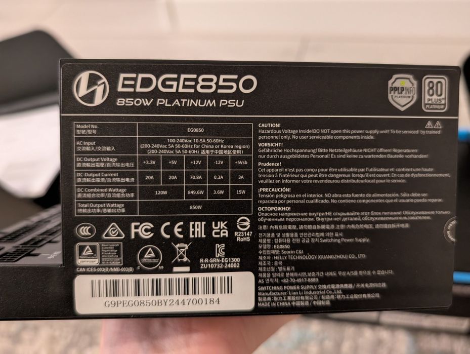 Lian LI Edge 850w Platinum