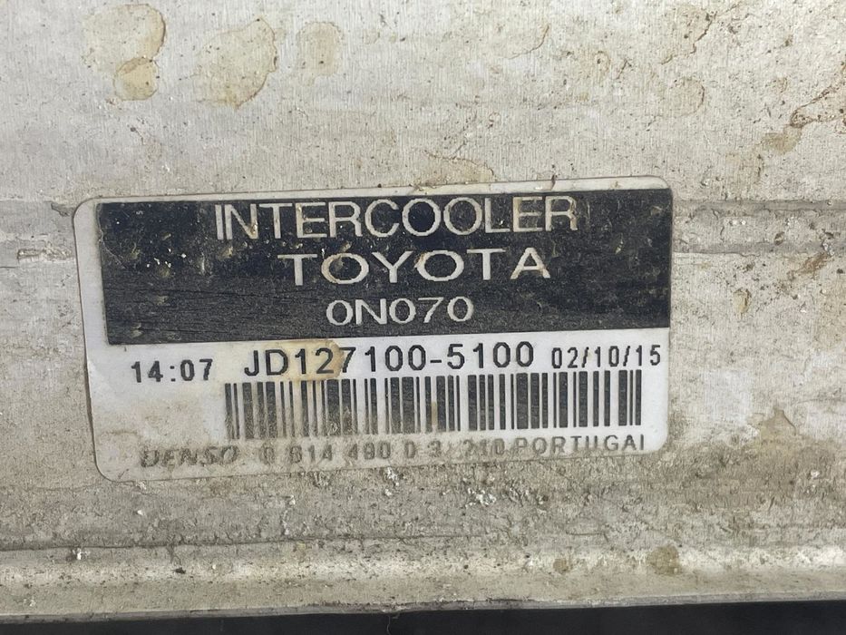 Radiator intercooler JD127100-5100 1.4 d 1NDTV Toyota Urban Cruiser 1 (2008 - 2020)