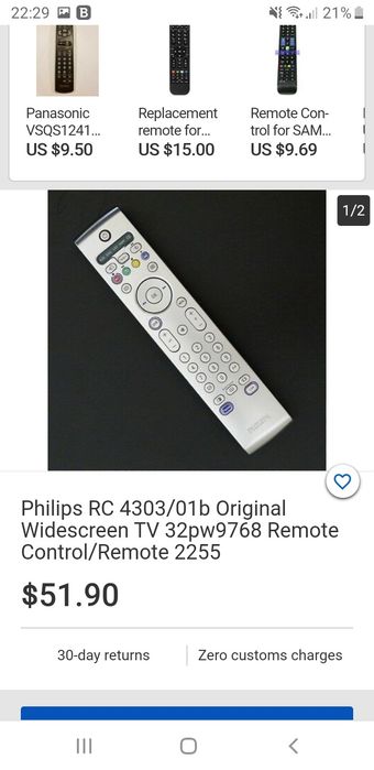 Telecomandă Universală Philips RC 4303/01b  2255.Stare bună!