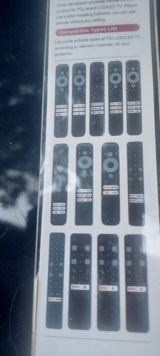 telecomandă Tv Led-Lcd RM-L1910E,  TCL Smart , fără Buton Microfon