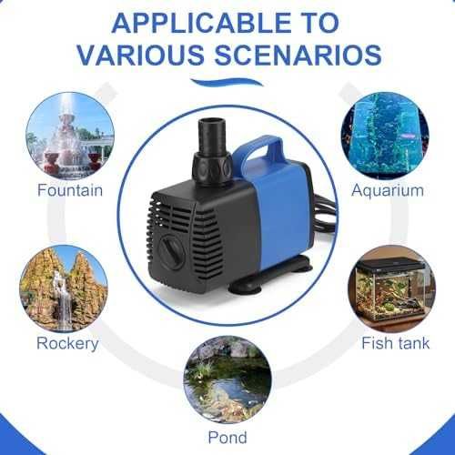 DBREAKS помпа за езеро и фонтан 5500L/H 55W с 5 дюзи