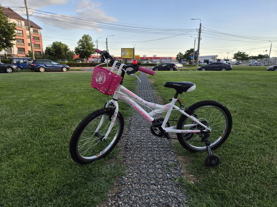 Bicicleta  fete 6-11 ani 20 inch X Fact Princess cu cos frontal
