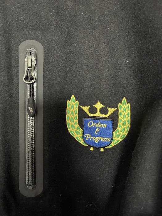 L Яке Nike Brasil Бразилия Destroyer Varsity Leather Jacket Brazil NBA